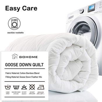 Goose Feather Down Quilt 500 GSM Duvet Doonas Queen:210x210cm