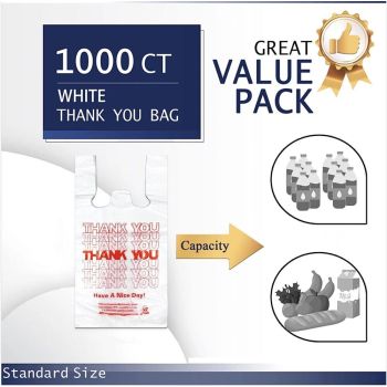 50X Plastic Shopping Bags - Reusable Recyclable Singlet Eco Grocery Carry Bag Super Large