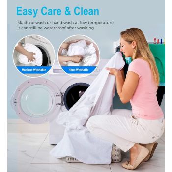 100% Terry Cotton Fitted Mattress Protector Waterproof King