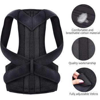 Posture Corrector Lumbar Brace Pain Relief Full Back Support Shoulder Brace Belt