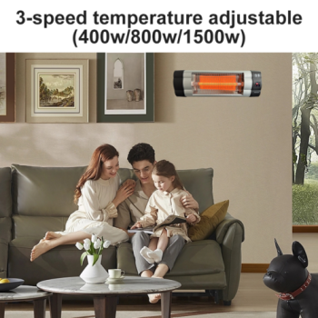 Infrared Electric Wall Heater Patio Bathroom Heat Waterproof Strip with Remote 