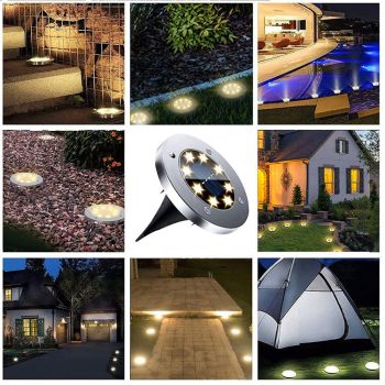 LED Solar Underground Light Waterproof Color Changing Garden Buried Lamp