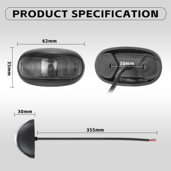 10X LED Clearance Lights Amber Red Side Marker Lamp Truck Trailer Caravan 12-24V