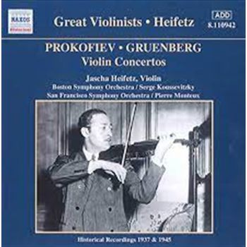 Prokofiev: Gruenberg Violin Ct - Heifetz: Toscanini: Nbcso Cd Album