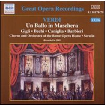 Verdi Un Balloin Maschera - Gigli: Serafin: Rome Opera Hous Cd Album