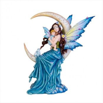 Moon Fairy W/Child Blue