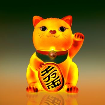 Table Lamp Lucky Kitty Gold