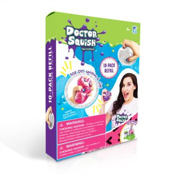Doctor Squish 10-Pack Refill (Squishies & Clips)
