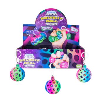 Sensory Squishy Ball K/C Glitter (SENT AT RANDOM)
