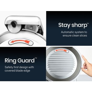 EUROCHEF 8 Inch Commercial Meat Slicer 280W Electric Food Cutting Machine, Deli Shaver Cutter 200mm