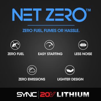 BAUMR-AG 20V SYNC Cordless Pole Saw & Hedge Trimmer Combo, 8 inch Chainsaw Pruner, Telescopic Handle, with Battery and Charger Kit