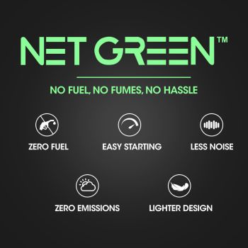 POWERBLADE 480CX 40V 17" Cordless Lawn Mower Kit, Fast Charger, 2 x 4Ah Batteries, 6 Stage Height, Brushless Electric, 430mm Cutting Path