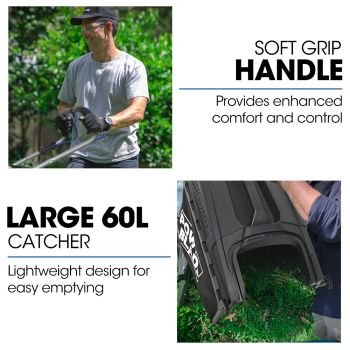 PowerBlade 20" 200cc Self-Propelled Lawn Mower, 7 Height, Steel Deck, Deck Wash Port, OHV 4-Stroke Petrol - VS900