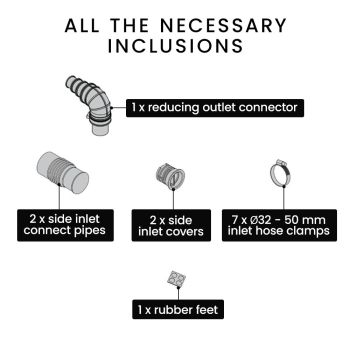 PROTEGE Grey Water Pump, with 3 Inlet, for House, Bathroom, Shower, Sink, Washing Machine