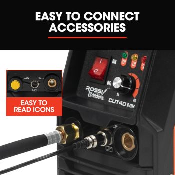 ROSSI 40 Amp Plasma Cutter, Portable Oxy Torch Welder Cutting Machine, 15A Plug