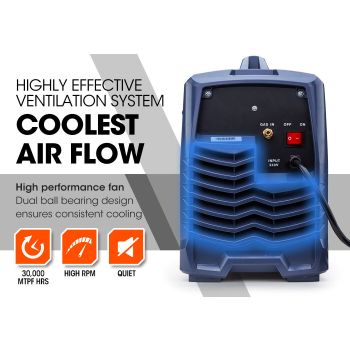 ROSSI 300 Amp MIG Stick Welder, Portable DC Gas Gasless Inverter Welding Machine, 15A Plug