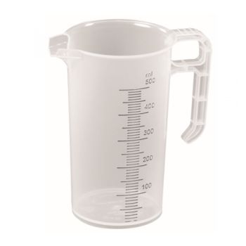20x 500ml Measuring Jug Strong Clear Plastic Propylene BPA 5 Food Grade Pro-Jug