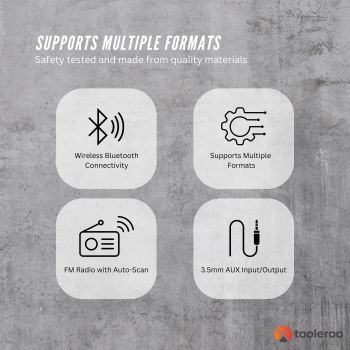 Tooleroo USB Rechargeable Desktop CD Player Speaker – Bluetooth Portable Pink