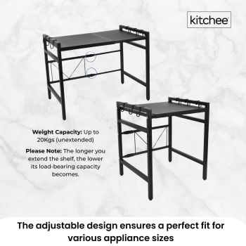 Kitchee Microwave Single Shelf - Expanding Storage Rack Kitchen Organiser Stand