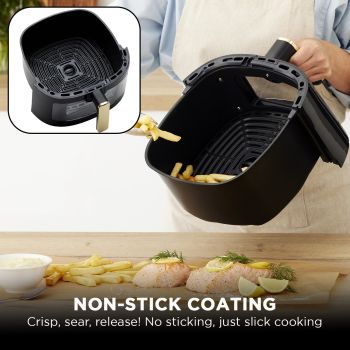 Morphy Richards 6.5L Digital Air Fryer MRAF72BK w/LED Touch Control Panel 8 Preset Cooking Programs Non Stick Drawer