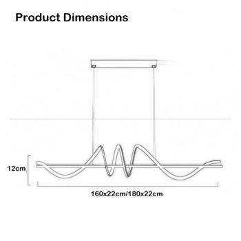 BAMDECOR A202 Modern LED Linear Pendant Lights with Dimmable LED  160cm