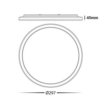 BAMDECOR Ultra-thin 25W Tri-colour Flush Round LED Oyster Light Ceiling LED Light SAA/RCM