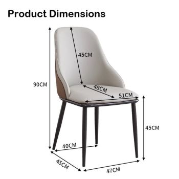 VELLUTO Dining Chair Modern upholstered Leather Kitchen Chairs with armrests Bathtub Chair Leisure Lounge Chair Living Room Bedroom Home Set of 2(Orange)