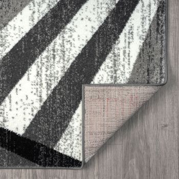 Adore Geometric Textural Rug - Grey - 120x170