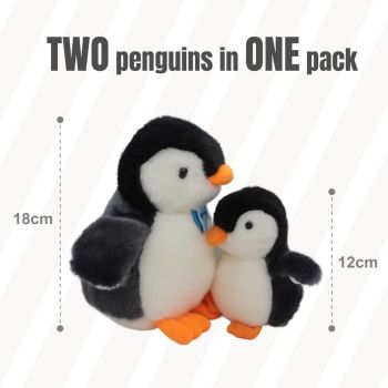 2X Plush Penguin Keychain Or Doll With Sound Activation PINK