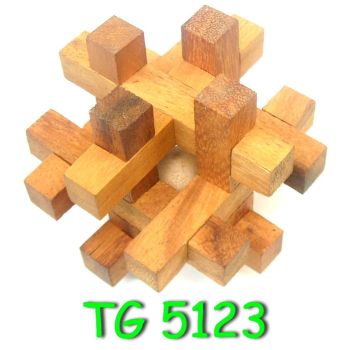 4 individual brainteaser wooden puzzles in a gift wooden box