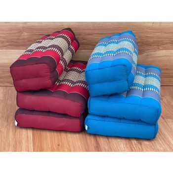 Mothers day gift Meditation Cushion Set Blue Medium Size-RED3-Fold Zafu