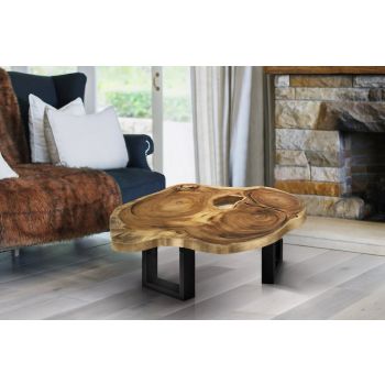 Unique Saur Wood Round Coffee Table, generous 95cm across one of kind 100% unique designed by nature