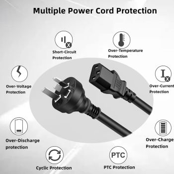 3 Prong Australia Plug 18 AWG Power Cord 1.5M