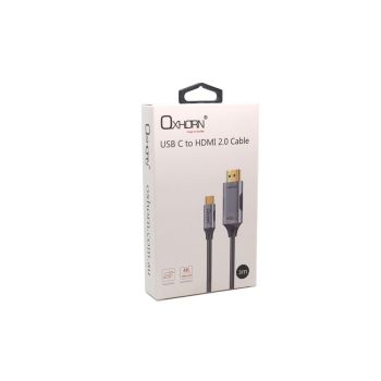 OXHORN CB-CH-403 USB C to HDMI 2.0 Cable 3m