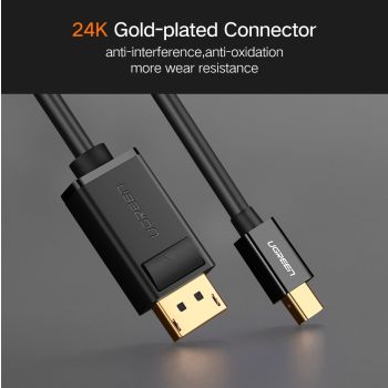 UGREEN 10477 Mini DisplayPort Male to DisplayPort Male 1.5m