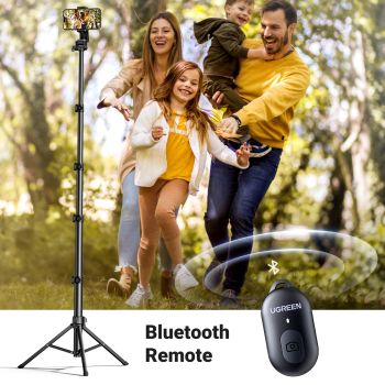 UGREEN 15609 Cell Phone Selfie Stick Tripod 1.7m with Bluetooth Remote