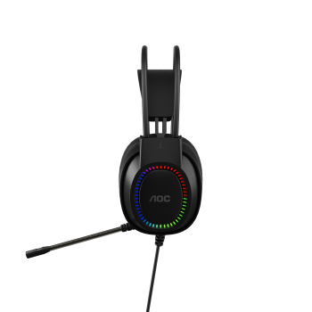 AOC ACG2500BK Wired RGB USB Gaming Stereo Headset 2M Cable Black