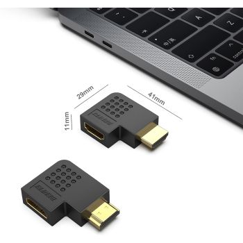 BENFEI HDMI Male to Female Right Angle 90 Degree Adapter