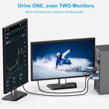 BENFEI 344GY-1M HDMI to DisplayPort Unidirectional 4K Active Cable with USB Powered 1M