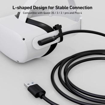 BENFEI 375BK-2M USB 3.0 to Right Angled USB-C PVC 2M