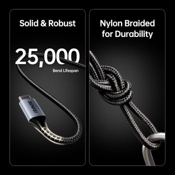 BENFEI 405GY-2M USB B to USB C Printer Cable, Nylon Braided, Premium Aluminium Alloy Case 2M