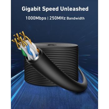 BENFEI 701BL 305M CAT6 UTP 1000Mbps Waterpoof Ethernet Cable 1000FT for Outdoor
