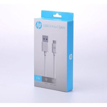 HP DHC-TC100 USB-A to USB-C Cable, Charge and Sync, 1M, White