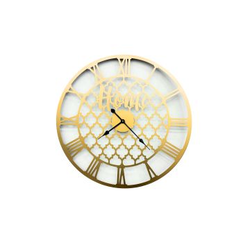 Quatrefoil 80cm Wall Clock -Gold