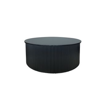 Ripple Black Coffee Table - Black Marble