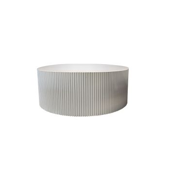 Ripple White Coffee Table - White Marble