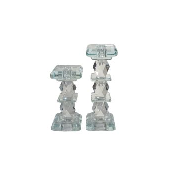 Crystal Candle Pillar - Set of 2