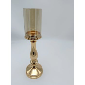 Pillar Gold Candle Holder - set of 2