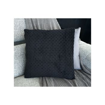 Velvet Bubble Luxury Cushion - Black