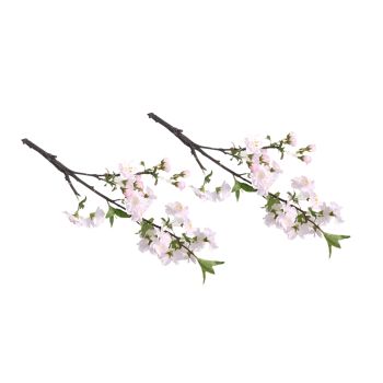 Artificial Single Stem Cherry Blossom 49cm - Soft Pink  - Set of 2 Bunch